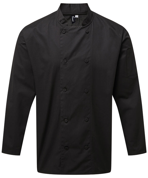 Premier Chef's Coolchecker® Long Sleeve Jacket - Black