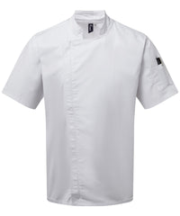 Premier Chef's Zip-close Short Sleeve Jacket - White