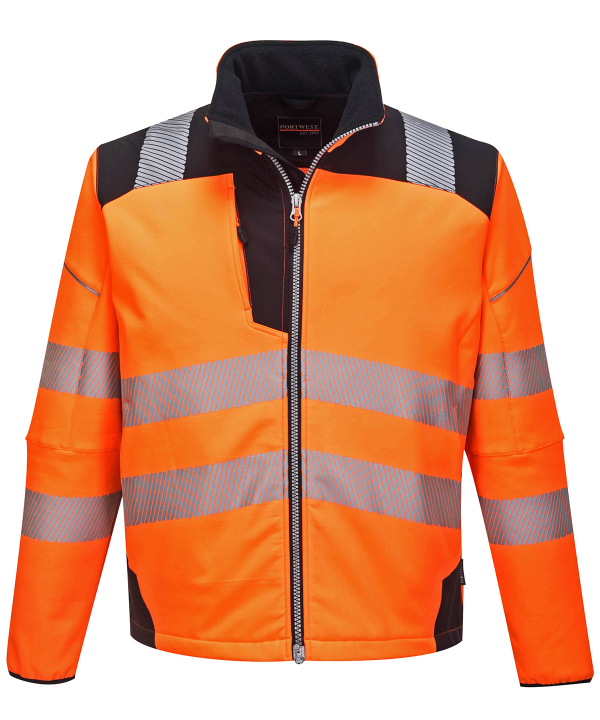 Portwest PW3 Hi-vis Softshell Jacket - Orange/Black