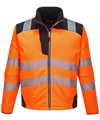 Portwest PW3 Hi-vis Softshell Jacket - Orange/Black