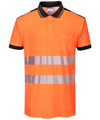 Portwest PW3 Hi-vis Polo Shirt - Orange/Black