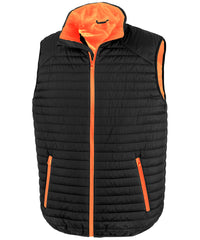 Resultrecycled Thermoquilt Gilet - Black/Orange