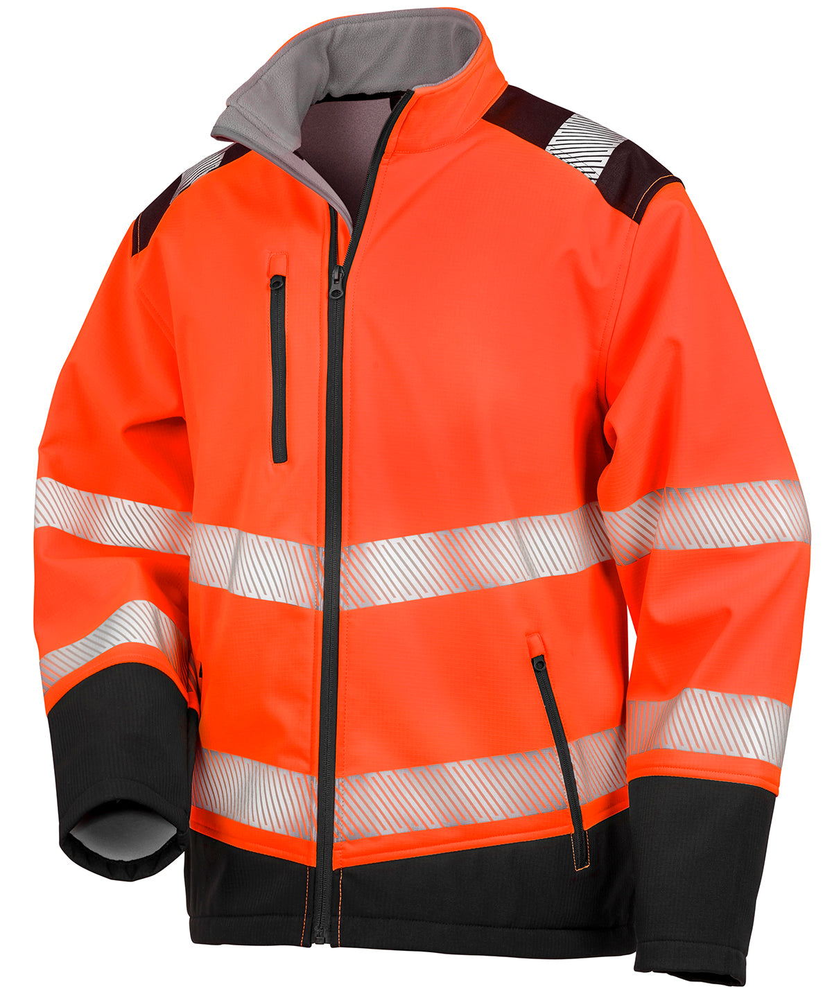 Result Printable Ripstop Safety Softshell - Fluorescent Orange/Black