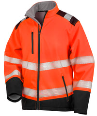 Result Printable Ripstop Safety Softshell - Fluorescent Orange/Black