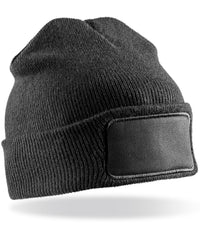 Resultwinteressentials Double-knit Thinsulate™ Printers Beanie - Black