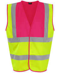Prortxhighvisibility Waistcoat - HV Yellow/Pink