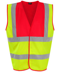 Prortxhighvisibility Waistcoat - HV Yellow/Red