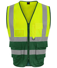 Prortxhighvisibility Executive Waistcoat - HV Yellow/Paramedic Green