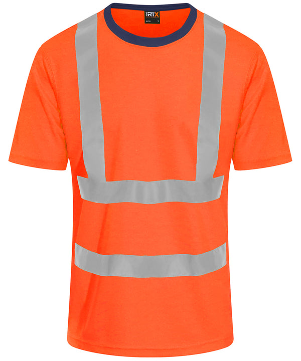Prortxhighvisibility High Visibility T-shirt - HV Orange/Navy