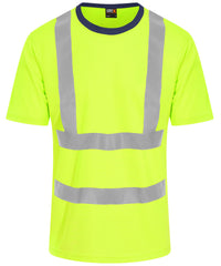 Prortxhighvisibility High Visibility T-shirt - HV Yellow/Navy