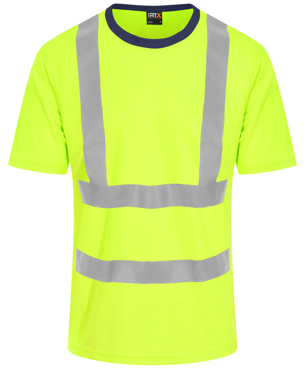 Prortxhighvisibility High Visibility T-shirt - HV Yellow/Navy