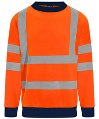 Prortxhighvisibility High Visibility Sweatshirt - HV Orange/Navy