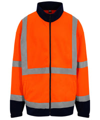 Prortxhighvisibility High Visibility Full-zip Fleece - HV Orange/Navy