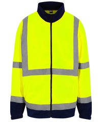 Prortxhighvisibility High Visibility Full-zip Fleece - HV Yellow/Navy