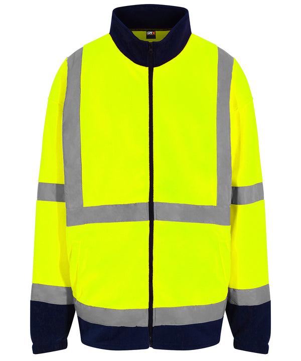 Prortxhighvisibility High Visibility Full-zip Fleece - HV Yellow/Navy