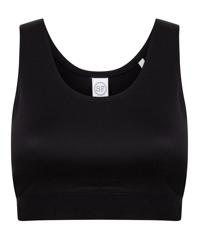Kids Fashion Crop Top - Black/Black