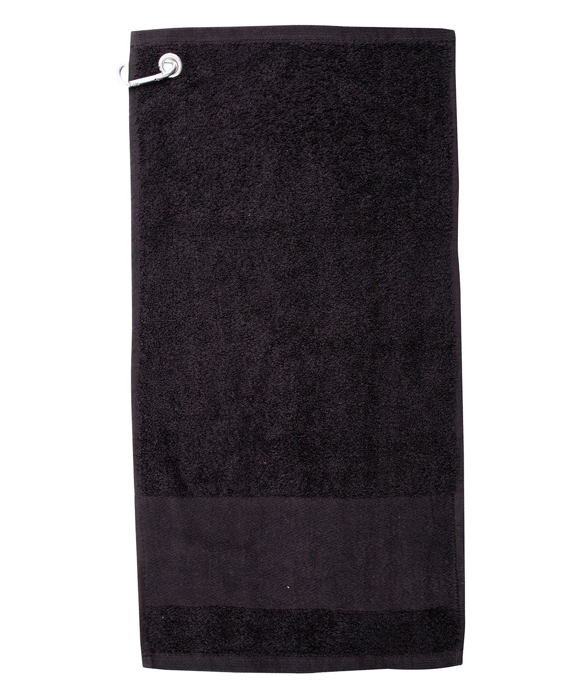Towel City Printable Border Golf Towel - Black