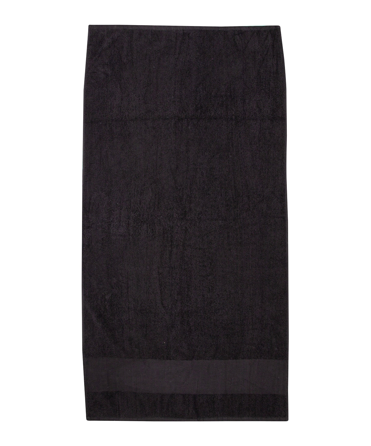 Towel City Printable Border Hand Towel - Black