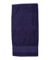 Towel City Printable Border Hand Towel - Navy
