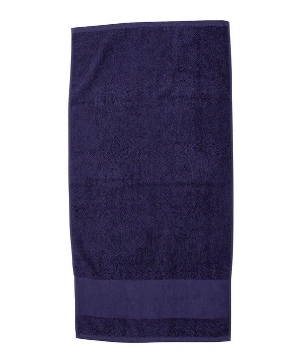 Towel City Printable Border Hand Towel - Navy