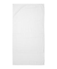 Towel City Printable Border Hand Towel - White