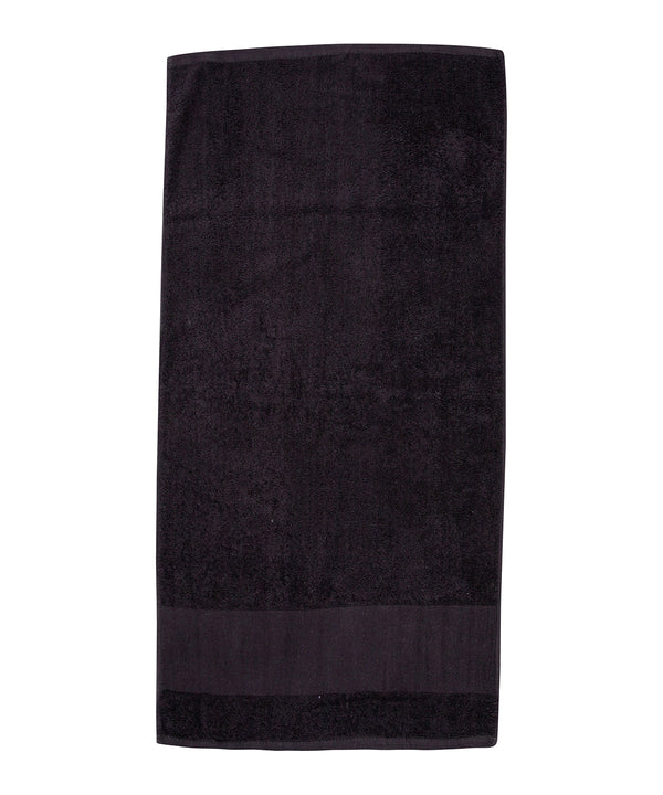 Towel City Printable Border Bath Towel - Black