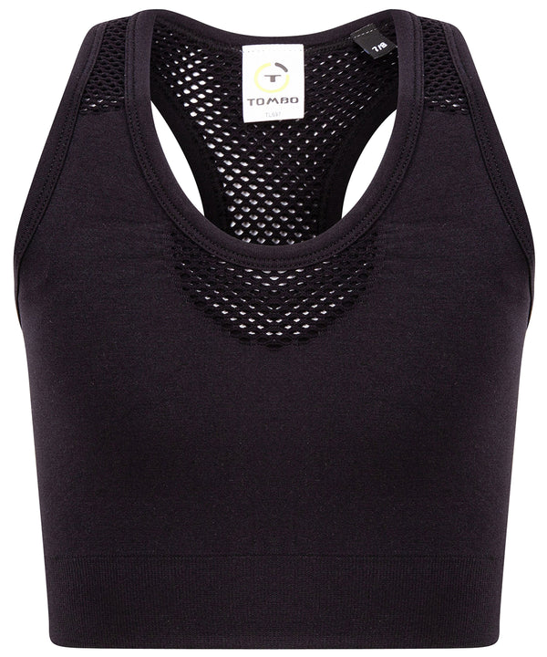Tombo Kids Seamless Crop Top - Black