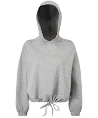 Women's TriDri® Cropped Oversize Hoodie - Heather Grey