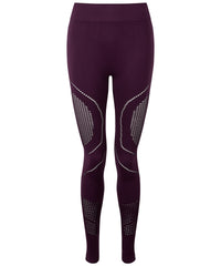 Women's TriDri® Seamless '3D Fit' Multi-sport Reveal Leggings - Mulberry