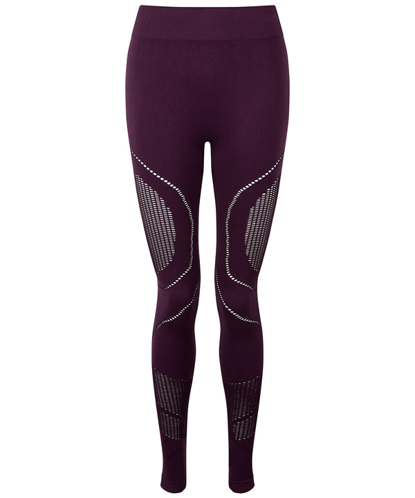 Women's TriDri® Seamless '3D Fit' Multi-sport Reveal Leggings - Mulberry