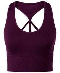 TriDri® Seamless '3D Fit' Multi-sport Reveal Sports Bra - Mulberry