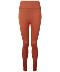 Women's TriDri® Seamless 3D Fit" Multi-sport Sculpt Solid Colour Leggings " - Rust