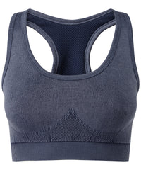 Tridri® Seamless 3D Fit" Multi-sport Sculpt Bra Top Denim" - Indigo Denim