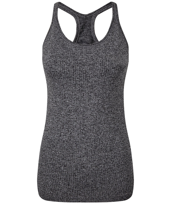 Women's TriDri® Seamless 3D Fit" Multi-sport Sculpt Vest with Secret Support" - Black Melange
