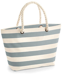 Westford Mill Nautical Beach Bag - Natural/Grey