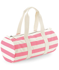 Westford Mill Nautical Barrel Bag - Natural/Pink