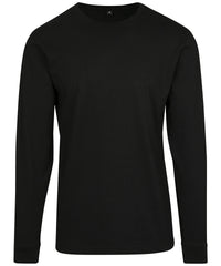 Build Your Brand Long Sleeve with Cuff Rib - Black