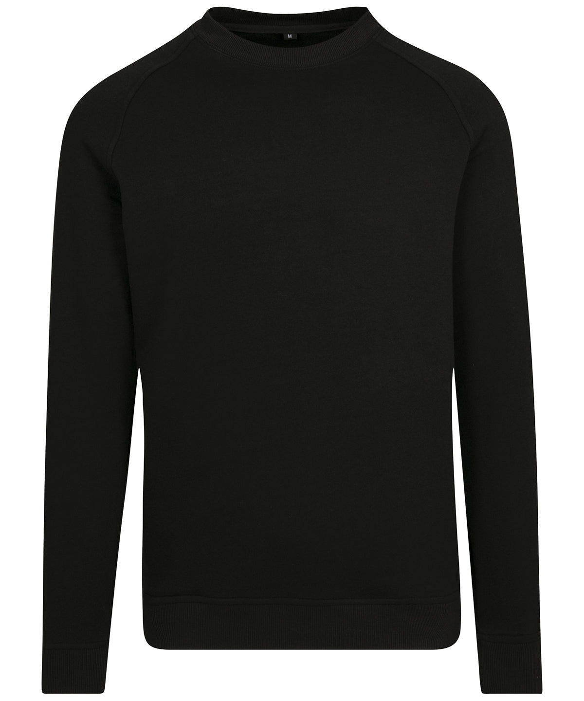 Build Your Brand Raglan Sweat Crew Neck - Black