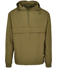 Build Your Brand Basic Pullover Jacket - Olive
