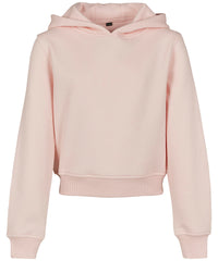 Build Your Brand Girls Cropped Sweat Hoodie - Pink