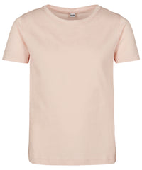 Build Your Brand Girls Short Sleeve Tee - Pink