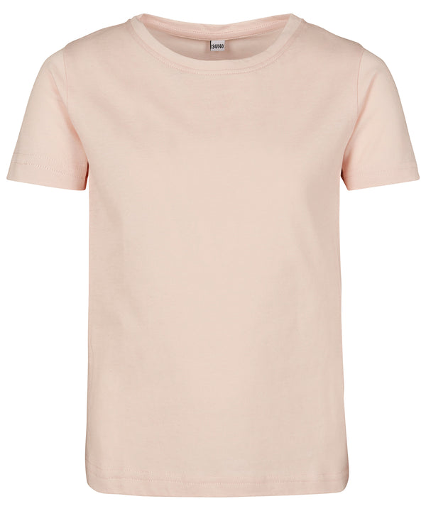 Build Your Brand Girls Short Sleeve Tee - Pink