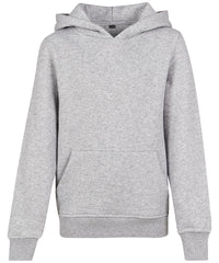Build Your Brand Kids Basic Hoodie - Heather Grey