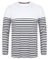 Front Row Long Sleeve Breton Striped T - White/Navy