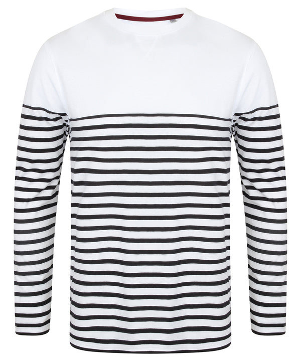 Front Row Long Sleeve Breton Striped T - White/Navy