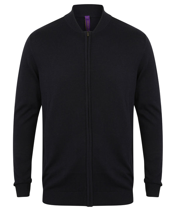 Henbury Unisex Zip-through Cardigan - Navy
