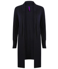 Henbury Women's Longline Open Cardigan - Navy