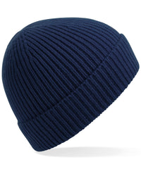 Beechfield Engineered Knit Ribbed Beanie - Oxford Navy