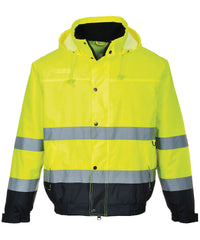 Portwest Hi-vis Bomber Jacket - Hi-Vis Yellow/Navy