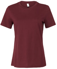 Bella Canvas Women's Relaxed Jersey Short Sleeve Tee - Maroon
